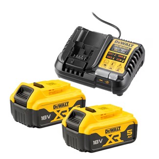 DeWALT DCB1104P2-QW 18V XR accu starterpack (2x5.0Ah accu+multilader)