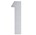 Artitec huisnummer - nr. 1 - blinde bevestiging - RVS - mat geborsteld - 120 mm