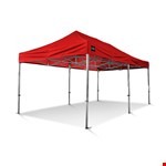 Grizzly werktent - GO-WORK 50 - 3x6 m - alum. frame brede voet - rood