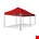 Grizzly werktent - GO-WORK 50 - 3x6 m - alum. frame brede voet - rood