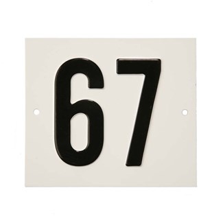 Besbo huisnummerplaat - Nr. 67 - aluminium