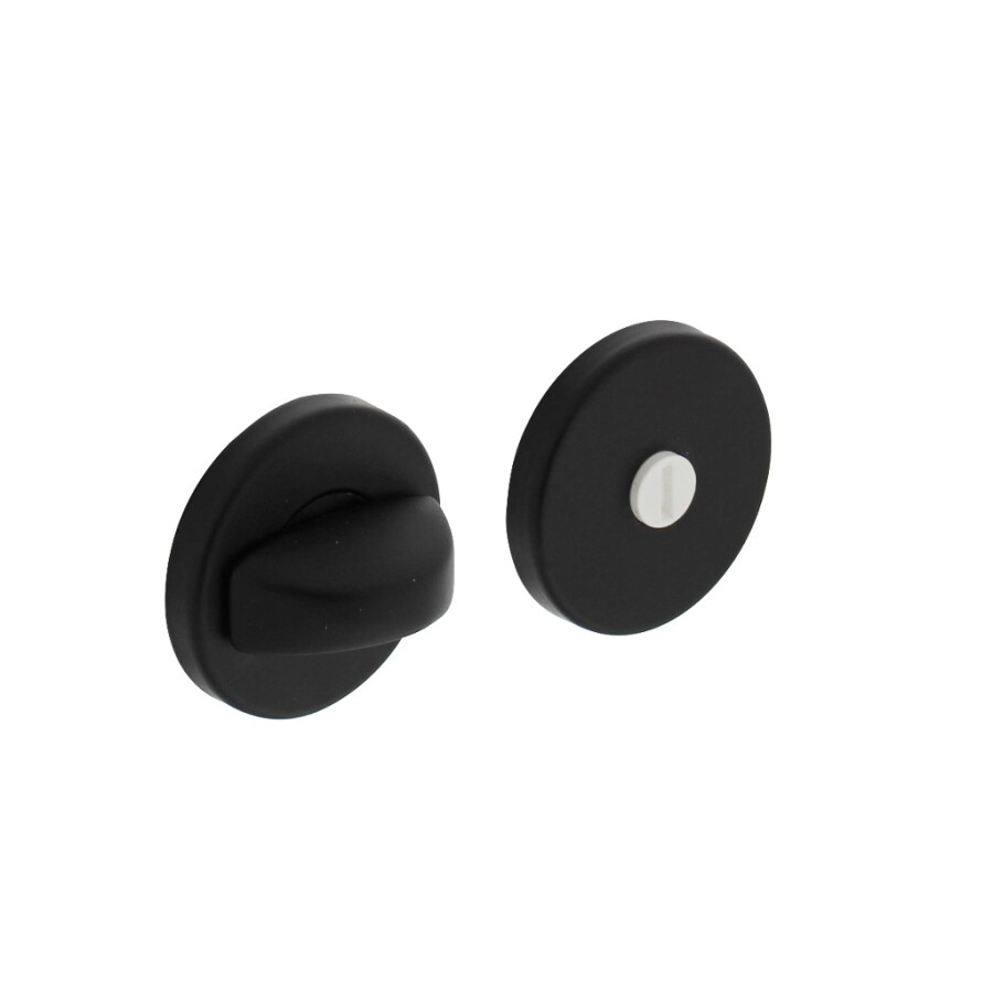 Intersteel toilet-/badkamersluiting met rozet - ø 50x7 mm - mat zwart