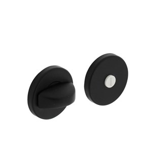 Intersteel toilet-/badkamersluiting met rozet - ø 50x7 mm - mat zwart