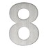 Artitec huisnummer - nr. 8 - blinde bevestiging - RVS - mat geborsteld - 120 mm