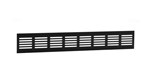 Nedco op-/inbouw plintrooster - 400x60mm - zwart - aluminium
