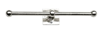 Dauby toiletrol houder dubbel - Pure Plus Square - wit brons - 300 mm