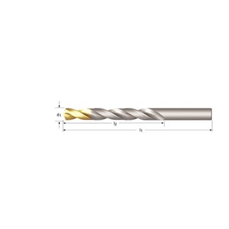 DORMER korte spiraalboor A002 -HSS-TiN -DIN338 - zelfcentrerend 2.8 mm - A0022.8