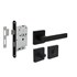 Intersteel Deurbeslag set Toiletslot 63/8mm zwart met Deurkruk Hera en WC-sluiting Zwart