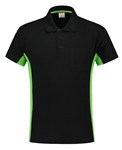 Tricorp Workwear 202002 Bi-Color unisex poloshirt Zwart Limegroen S