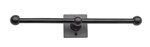 Dauby toiletrolhouder dubbel - Pure Plus Square - verouderd ijzer zwart - 300 mm