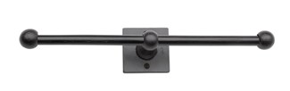 Dauby toiletrolhouder dubbel - Pure Plus Square - verouderd ijzer zwart - 300 mm