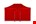 Grizzly zijwand INGANG - GO-WORK - 4,5 m - rood