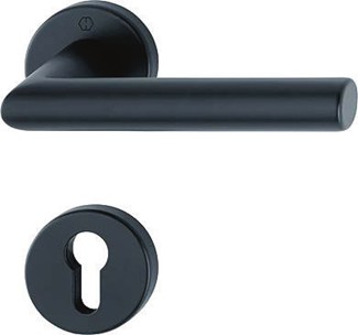 HOPPE Amsterdam deurkruk met cilinderrozet zwart - SnelstiftPlus