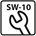 Proftec zeskantmoer [50x] - VZ - SW-10 - M6mm