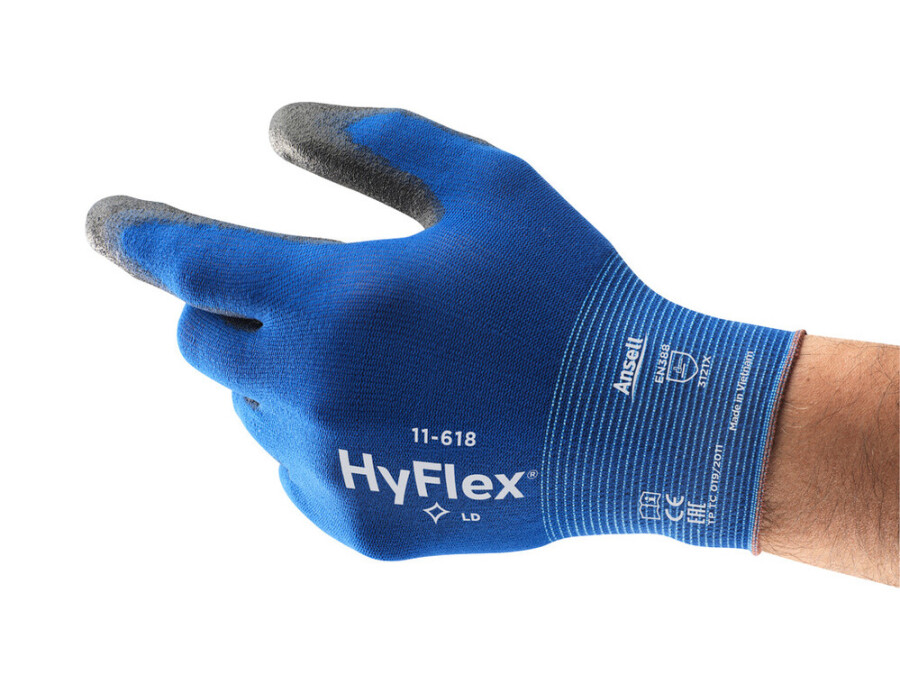 Ansell HyFlex® 11-618 werkhandschoenen blauw maat 9/L