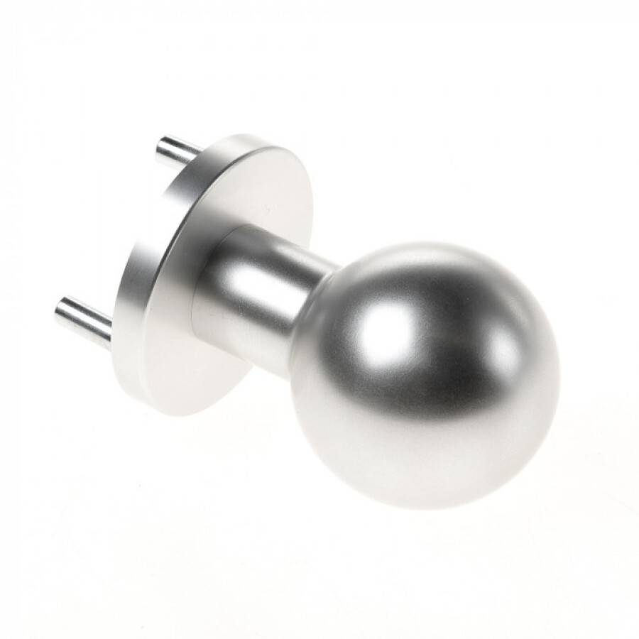 FSB deurknop vast op rozet - bolmodel - aluminium F1- ASL0802
