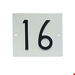 Besbo huisnummerplaat - Nr.  16                       - aluminium 