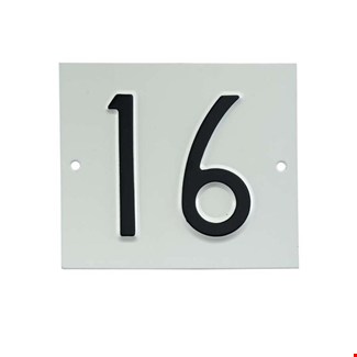 Besbo huisnummerplaat - Nr.  16                       - aluminium 