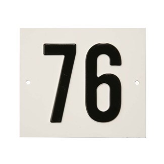 Besbo huisnummerplaat - Nr. 76 - aluminium