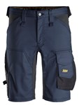 Snickers Workwear stretch korte broek - 6143 - donkerblauw/zwart - maat 56