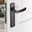 AXA deurkruk Blok met schild Curve aluminium 