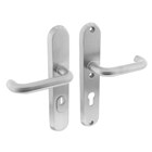 Intersteel veiligheidsbeslag kruk/kruk - SKG*** met kerntrekbeveiliging - PC 72 - deurdikte 38/58mm - RVS 