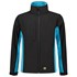 Tricorp softshell jack - Bi-Color - Workwear - 402002 - zwart/turquoise - maat L