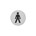 Intersteel pictogram herentoilet - zelfklevend - Ø 76 mm - RVS geborsteld