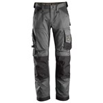 Snickers Workwear 6351 Stretch Loose Fit Werkbroek grijs/zwart - maat 46