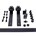 Henderson schuifdeurgarnituur - Rustic - zwart - 2 meter rail - R80/20