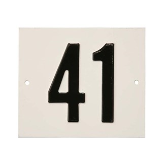 Besbo huisnummerplaat - Nr. 41 - aluminium