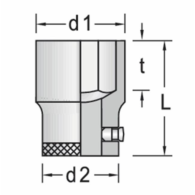Gedore 32 - 6271270 / 46 Dopsleutel 3/4 6-kant 46 mm, Dop voor