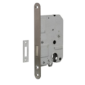 Intersteel kastslot - cilinder - 55 mm - doornmaat 50 mm - RVS geborsteld