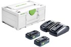 Festool Energie-set - SYS 18V 2x4.0/TCL 6 DUO - 2x4.0 Ah accu en duolader - in systainer