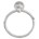 Dauby handdoekring - Pure Plus - wit brons