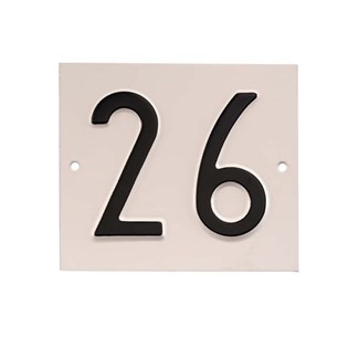 Besbo huisnummerplaat - Nr. 26 - aluminium