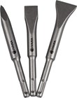 Ivana beitelset - SDS-Plus - 3-delig - 140 mm lang, Punt,  Plat 20 mm, Spade 30 mm