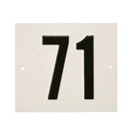 Besbo huisnummerplaat - Nr. 71 - aluminium