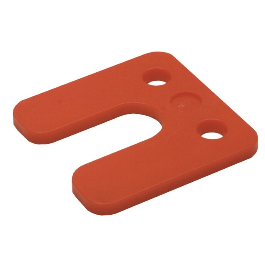 Gebr. Bodegraven drukplaten - met sleuf - 5 mm - kunststof - rood - 192 st