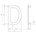 Intersteel huisletter D - 100 mm - RVS geborsteld