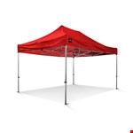 Grizzly werktent - GO-WORK - 3x4,5 m - stalen frame - rood