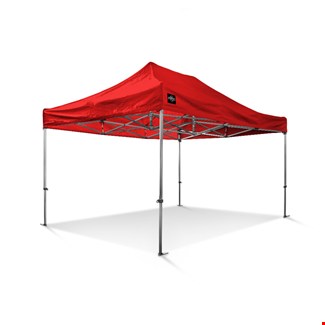 Grizzly werktent - GO-WORK - 3x4,5 m - stalen frame - rood