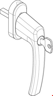 Roto raamkruk Rotoline F1 afsluitbaar stift 30mm 228125