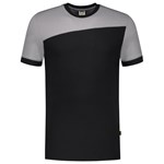 Tricorp 102006 T-shirt bicolor Naden - zwart/grijs - maat M