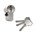 DOM dubbele cilinder - 333 Plura SKG2 - 40-55mm - set à 3 stuks gelijksluitend