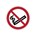 Brady verbodsticker P002 rond10 roken verboden pictogram