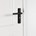 AXA deurkruk Milan met schild WC63/8 Curve zwart