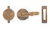 Dauby WC garnituur - Pure - ruw brons - retro + flat plate