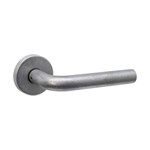 Intersteel Deurkruk Luzern met rozet ø53x10mm RVS getrommeld