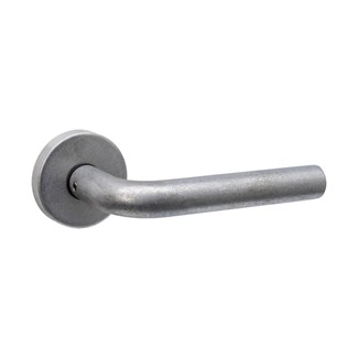 Intersteel Deurkruk Luzern met rozet ø53x10mm RVS getrommeld